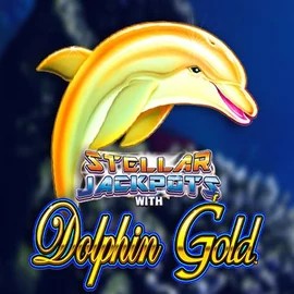 Dolphin Gold with Stellar Jackpots slot visual from Lightning Box Game available on solcasino-espana.com